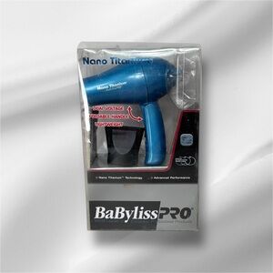 BaByliss PRO Nano Titanium Travel Hair Dryer Foldable Lightweight Dual Voltage